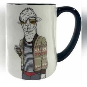 BNWOT Hipster Lama Coffee Or Tea Mugs  17.5 oz/518 ml by Signature Housewares